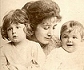 Sylvia Llewelyn Davies with her two eldest children