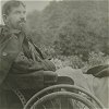 Shaw in a wheelchair, 1898