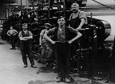 Paper mill workers