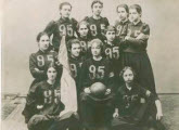 black and white photo of sports team